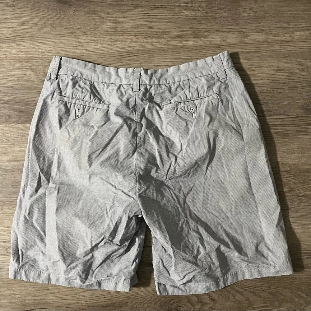 Nautica Mens Blue White Striped Flat Front Shorts Size 34 100% Cotton - Picture 5 of 7